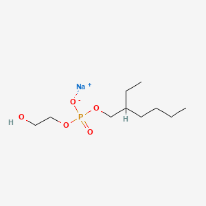 molecular formula C10H22NaO5P B12661697 Sodium 2-ethylhexyl 2-hydroxyethyl phosphate CAS No. 85909-39-3