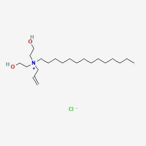 molecular formula C21H44ClNO2 B12661715 Allylbis(2-hydroxyethyl)tetradecylammonium chloride CAS No. 93894-18-9