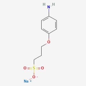 molecular formula C9H12NNaO4S B12661730 Sodium 3-(4-aminophenoxy)propanesulphonate CAS No. 58480-39-0