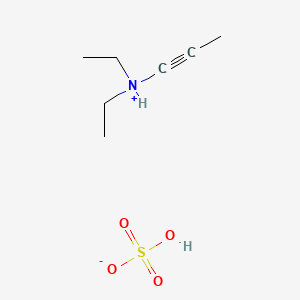molecular formula C7H15NO4S B12661781 Diethyl(prop-1-ynyl)ammonium hydrogen sulphate CAS No. 84522-26-9