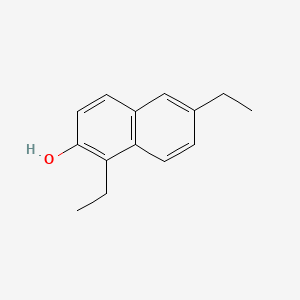 molecular formula C14H16O B12661794 2-Naphthol, 1,6-diethyl- CAS No. 14461-85-9