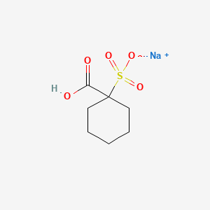 molecular formula C7H11NaO5S B12661816 Sodium hydrogen-1-sulphocyclohexanecarboxylate CAS No. 35116-31-5