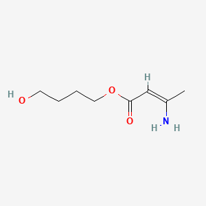 molecular formula C8H15NO3 B12661840 4-Hydroxybutyl 3-amino-2-butenoate CAS No. 85237-81-6