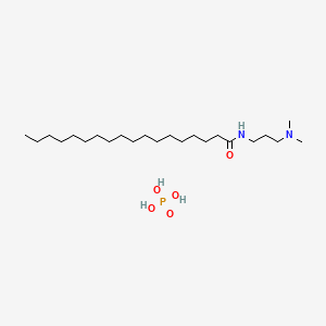 molecular formula C23H51N2O5P B12661853 N-(3-(Dimethylamino)propyl)stearamide phosphate CAS No. 83721-43-1