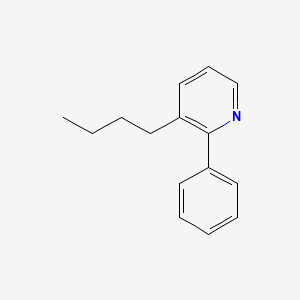 molecular formula C15H17N B12661912 3-Butyl-2-phenylpyridine CAS No. 85665-53-8