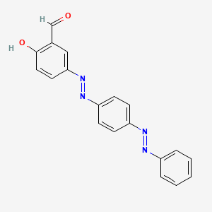 molecular formula C19H14N4O2 B12661920 5-[[4-(Phenylazo)phenyl]azo]salicylaldehyde CAS No. 85720-97-4