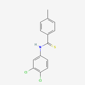 molecular formula C14H11Cl2NS B12661949 Benzenecarbothioamide, N-(3,4-dichlorophenyl)-4-methyl- CAS No. 127351-05-7