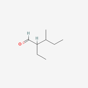 molecular formula C8H16O B12661951 2-Ethyl-3-methylvaleraldehyde CAS No. 42347-74-0