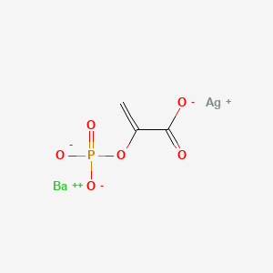 molecular formula C3H2AgBaO6P B12661956 Barium silver 2-(phosphonatooxy)acrylate CAS No. 923-14-8