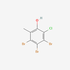 molecular formula C7H4Br3ClO B12662001 3,4,5-Tribromo-2-chloro-6-methylphenol CAS No. 84282-19-9