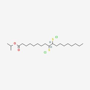 molecular formula C21H40Cl2O2S2 B12662002 Isopropyl 9,10-bis(chlorothio)octadecanoate CAS No. 98072-21-0