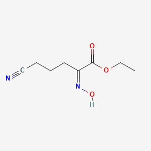 molecular formula C8H12N2O3 B12662091 Ethyl 5-cyano-2-(hydroxyimino)pentanoate CAS No. 6976-79-0
