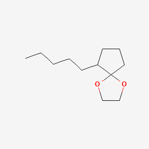molecular formula C12H22O2 B12662115 6-Pentyl-1,4-dioxaspiro[4.4]nonane CAS No. 94113-44-7