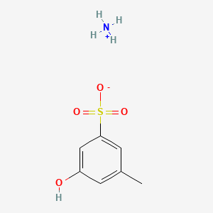 molecular formula C7H11NO4S B12662137 Ammonium 3-hydroxy-5-methylbenzenesulphonate CAS No. 97404-11-0