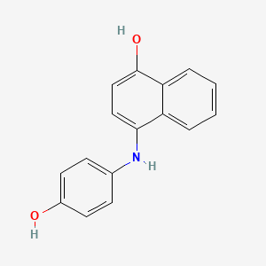 molecular formula C16H13NO2 B12662166 4-[(4-Hydroxyphenyl)amino]-1-naphthol CAS No. 71662-31-2