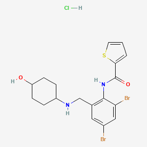 molecular formula C18H21Br2ClN2O2S B12662187 Neltenexine hydrochloride CAS No. 99461-80-0