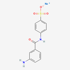 molecular formula C13H11N2NaO4S B12662188 Sodium N-(3-aminobenzoyl)sulphanilate CAS No. 84029-49-2