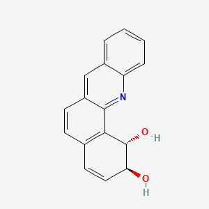 molecular formula C17H13NO2 B12662191 trans-1,2-Dihydrobenz(c)acridine-1,2-diol CAS No. 85617-39-6