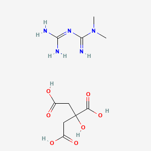 molecular formula C10H19N5O7 B12662199 1,1-Dimethylbiguanide citrate CAS No. 94134-19-7