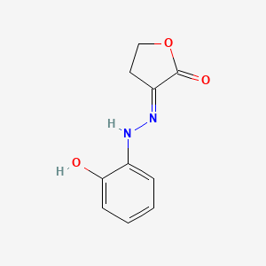 molecular formula C10H10N2O3 B12662204 3-(2-(2-Hydroxyphenyl)hydrazono)dihydrofuran-2(3H)-one CAS No. 93803-50-0