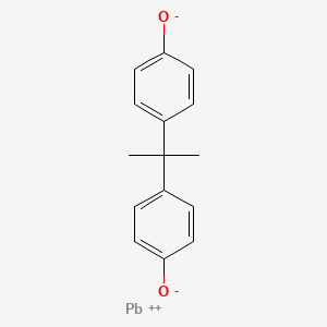 molecular formula C15H14O2Pb B12662338 Lead(2+) 4,4'-isopropylidenebisphenolate CAS No. 93858-23-2