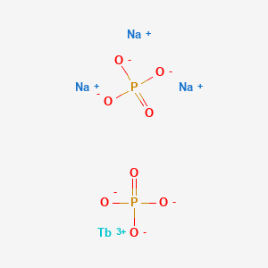 molecular formula Na3O8P2Tb B12662354 Trisodium terbium bis(phosphate) CAS No. 55859-87-5