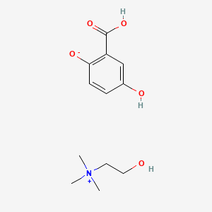 molecular formula C12H19NO5 B12662361 Choline 2,5-dihydroxybenzoate CAS No. 93857-07-9