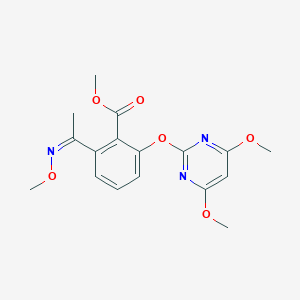 molecular formula C17H19N3O6 B126624 Pyriminobac-methyl, (Z)- CAS No. 147411-70-9
