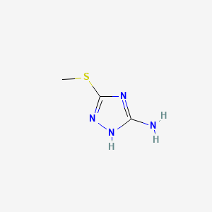 molecular formula C3H6N4S B1266240 1H-1,2,4-Triazol-3-amine, 5-(methylthio)- CAS No. 45534-08-5