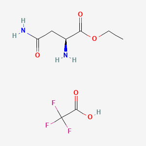 molecular formula C8H13F3N2O5 B12662402 O-Ethyl-L-asparagine mono(perfluoroacetate) CAS No. 84787-82-6