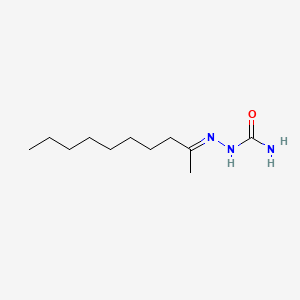 molecular formula C11H23N3O B12662459 Hydrazinecarboxamide, 2-(1-methylnonylidene)- CAS No. 3622-72-8