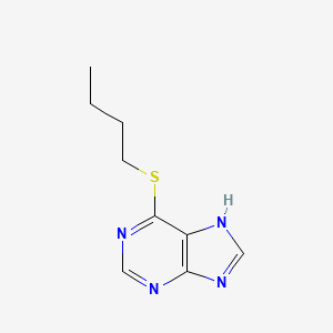 molecular formula C9H12N4S B1266248 嘌呤，6-(丁硫基)- CAS No. 5069-82-9