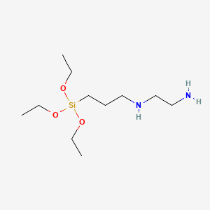 molecular formula C11H28N2O3Si B1266249 N-(3-Triethoxysilylpropyl)ethylenediamine CAS No. 5089-72-5