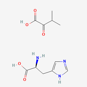 molecular formula C11H17N3O5 B12662506 L-Histidine mono(3-methyl-2-oxobutyrate) CAS No. 78000-39-2