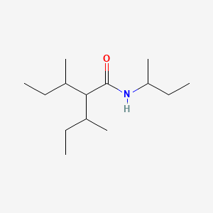 molecular formula C14H29NO B12662586 N,2-Di-sec-butyl-3-methylvaleramide CAS No. 51115-86-7