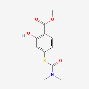 molecular formula C11H13NO4S B12662598 Methyl 4-(((dimethylamino)carbonyl)thio)salicylate CAS No. 94405-97-7