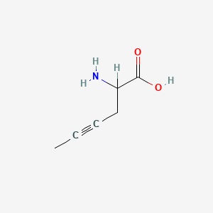 molecular formula C6H9NO2 B1266272 4-Hexynoic acid, 2-amino- CAS No. 52523-53-2