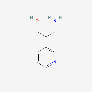 molecular formula C8H12N2O B1266286 beta-(Aminomethyl)-3-pyridineethanol CAS No. 62247-29-4