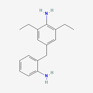 molecular formula C17H22N2 B12662937 4-[(2-Aminophenyl)methyl]-2,6-diethylaniline CAS No. 74413-53-9