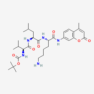 molecular formula C32H49N5O7 B1266300 Boc-Val-Leu-Lys-AMC CAS No. 73554-84-4