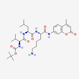 molecular formula C32H49N5O7 B1266300 Boc-Val-Leu-Lys-MCA CAS No. 73554-84-4