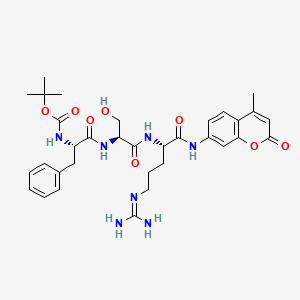 molecular formula C33H43N7O8 B1266301 Boc-phe-ser-arg-mca CAS No. 73554-90-2