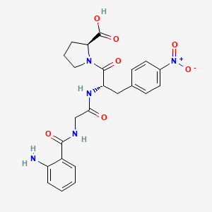 molecular formula C23H25N5O7 B1266303 Abz-Gly-p-nitro-Phe-Pro-OH CAS No. 67482-93-3