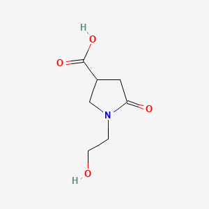molecular formula C7H11NO4 B1266309 1-(2-Hydroxyethyl)-5-oxopyrrolidine-3-carboxylic acid CAS No. 43094-95-7
