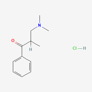 molecular formula C12H18ClNO B1266315 3-(Dimethylamino)-2-methylpropiophenone hydrochloride CAS No. 5400-92-0