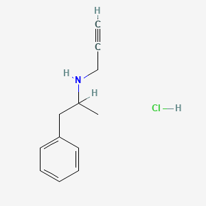 molecular formula C12H16ClN B1266317 (1-Phenylpropan-2-yl)(prop-2-yn-1-yl)amine hydrochloride CAS No. 2588-96-7