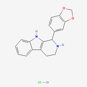 molecular formula C18H17ClN2O2 B1266320 1-(1,3-benzodioxol-5-yl)-2,3,4,9-tetrahydro-1H-beta-carboline hydrochloride CAS No. 3380-75-4