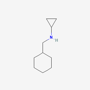 B1266327 N-(cyclohexylmethyl)cyclopropanamine CAS No. 7615-85-2