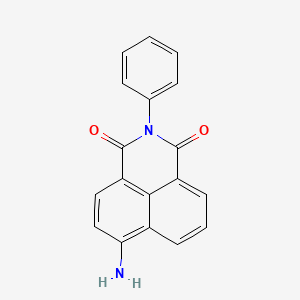 molecular formula C18H12N2O2 B1266330 6-amino-2-phenyl-1H-benzo[de]isoquinoline-1,3(2H)-dione CAS No. 10495-37-1