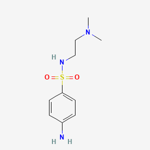 molecular formula C10H17N3O2S B1266334 4-amino-N-[2-(dimethylamino)ethyl]benzene-1-sulfonamide CAS No. 14417-12-0